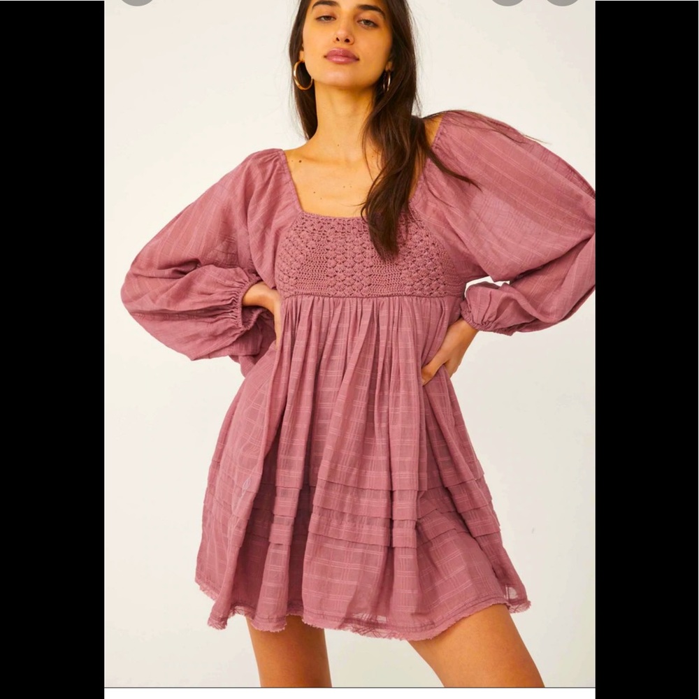 FREE PEOPLE ARI DRESS IN DRIED CURRANT